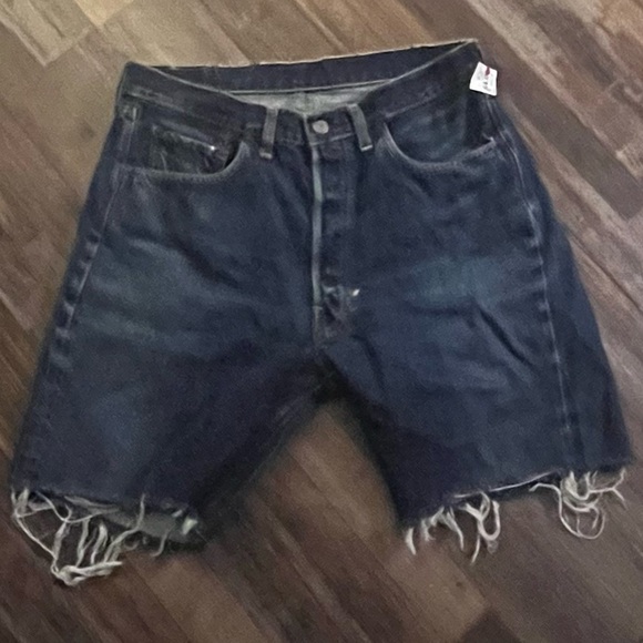 Levi's Pants - Levi's Classic 501 button-fly Blue Denim cut-off Jean Shorts Size 34 runs small